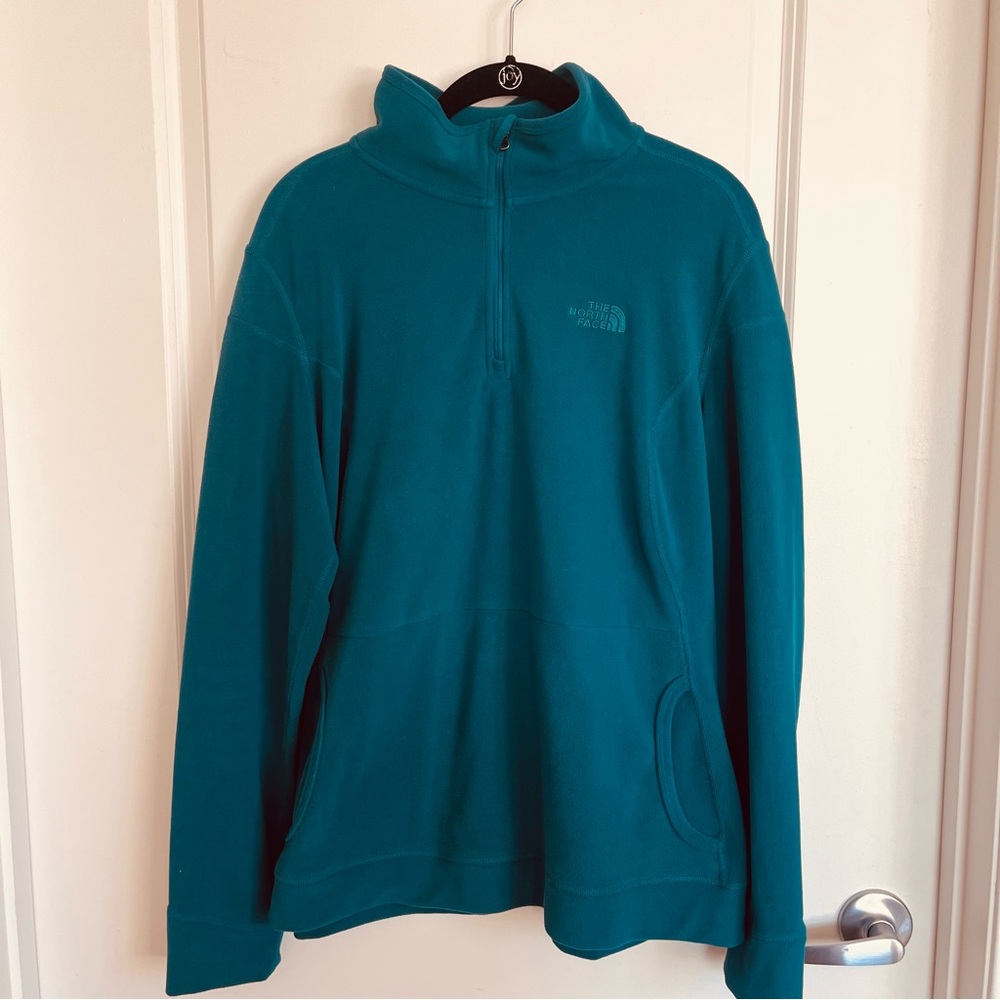 The North Face Glacier 1/4 Zip Fleece Teal Size XL
